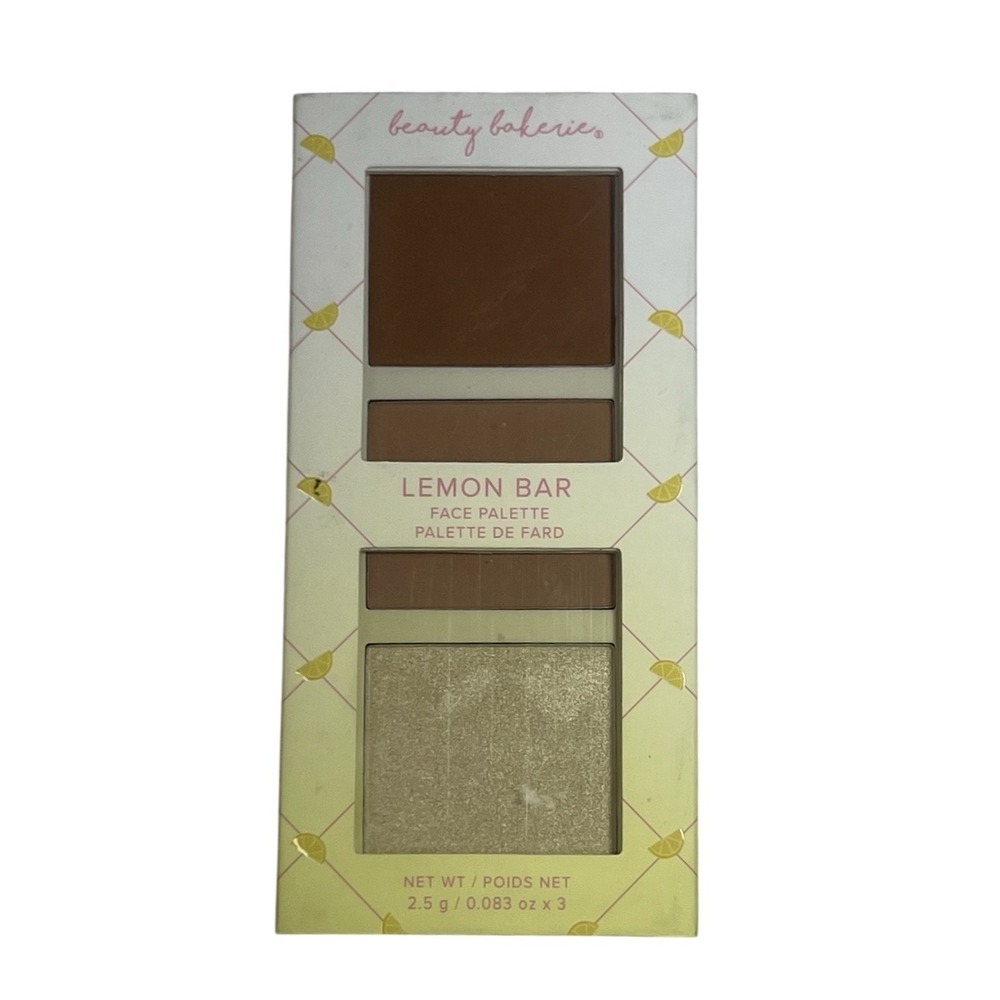 Beauty‎ Bakerie Lemon Bar Face Palette Bronzer Highlighter Trio Vegan New